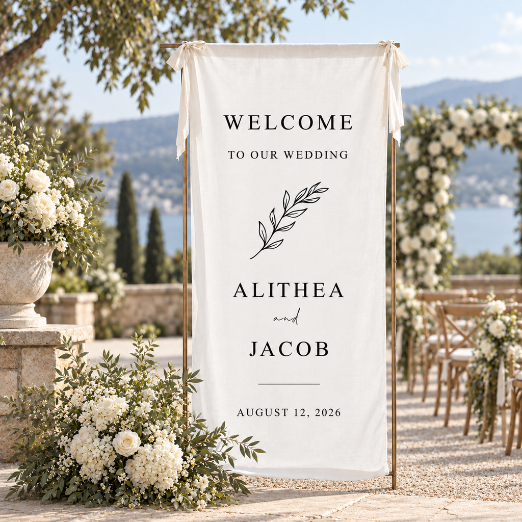 LINEN WELCOME SIGN
