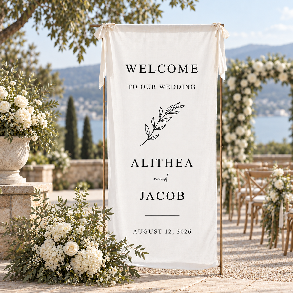 LINEN WELCOME SIGN