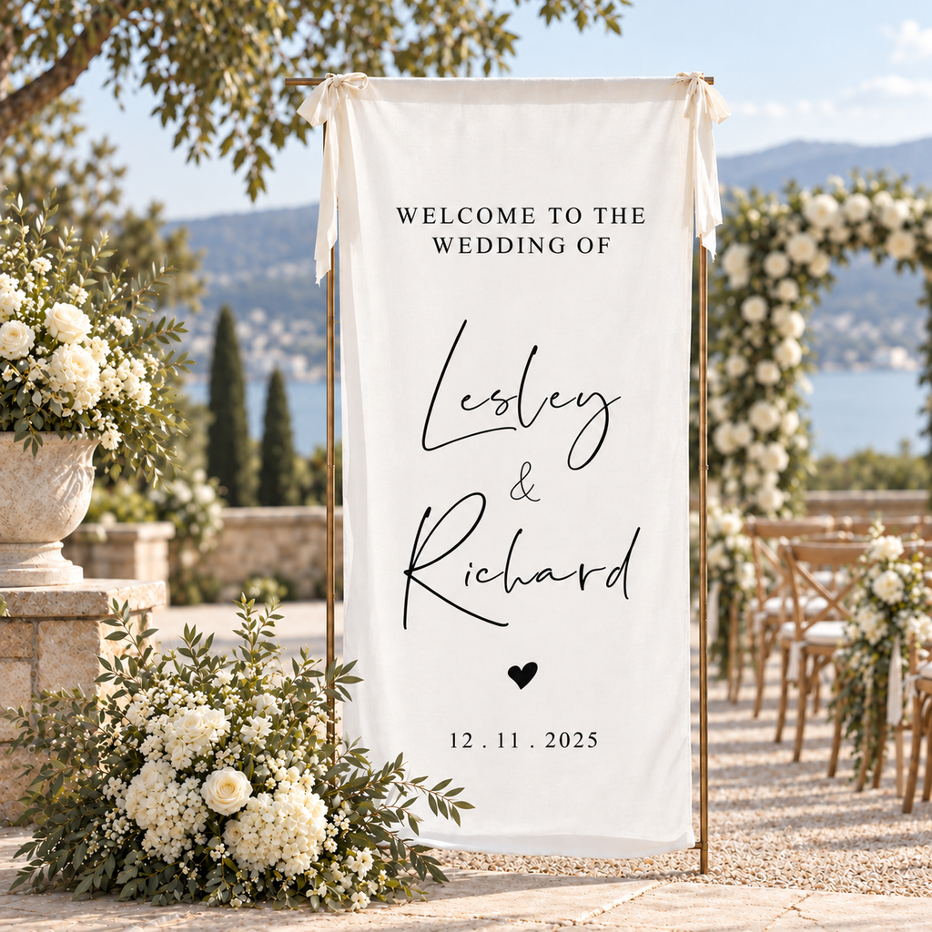 LINEN WELCOME SIGN