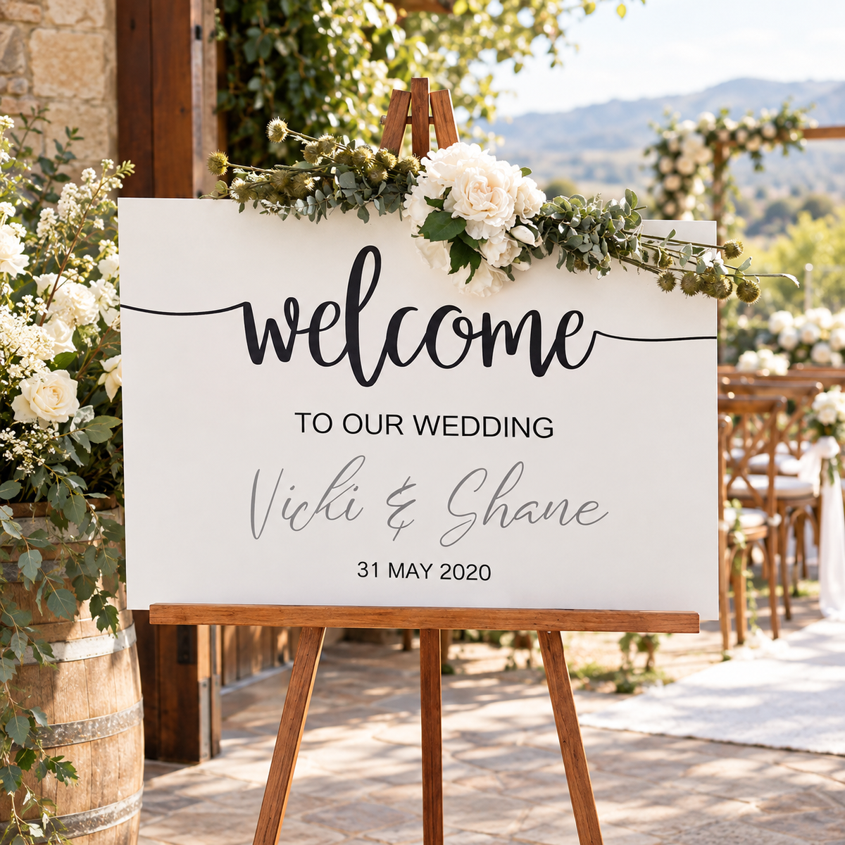 WELCOME WEDDING SIGN Printed, Welcome Signs For Wedding, Modern Wooden Welcome Sign, Wedding Welcome Sign Printed, Wooden Wedding Sign