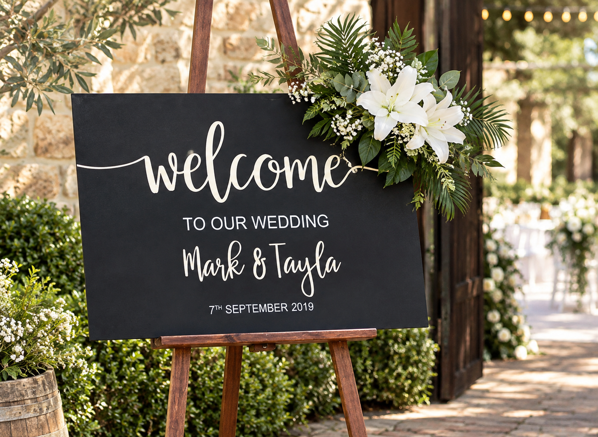 WELCOME To Our WEDDING Sign Wood, Wood Signs Wedding, Gift Sign For Wedding, Wooden Wedding Sign, Wedding Entrance Sign, Sign Easel Wedding