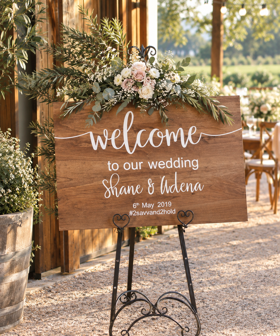 WELCOME To Our WEDDING Sign Wood, Wood Signs Wedding, Gift Sign For Wedding, Wooden Wedding Sign, Wedding Entrance Sign, Sign Easel Wedding