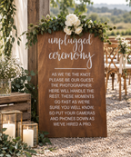 UNPLUGGED CEREMONY SIGN