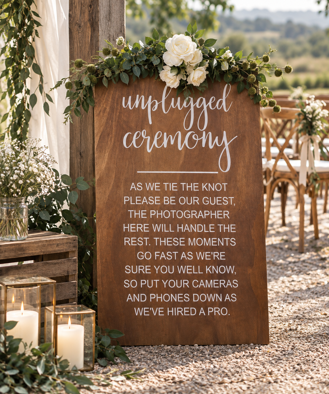 UNPLUGGED CEREMONY SIGN