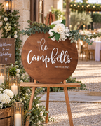 ROUND WELCOME SIGN