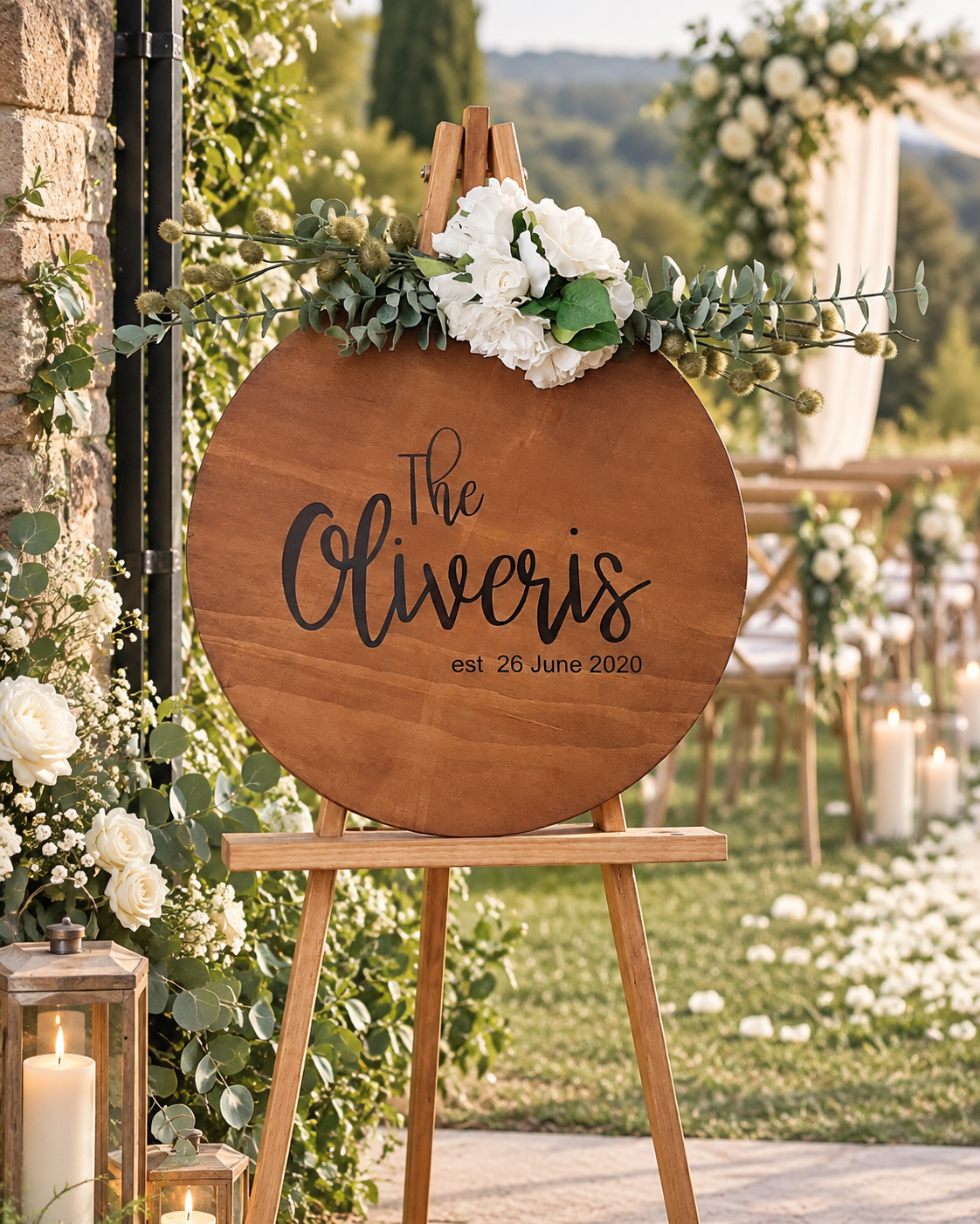 ROUND WELCOME SIGN