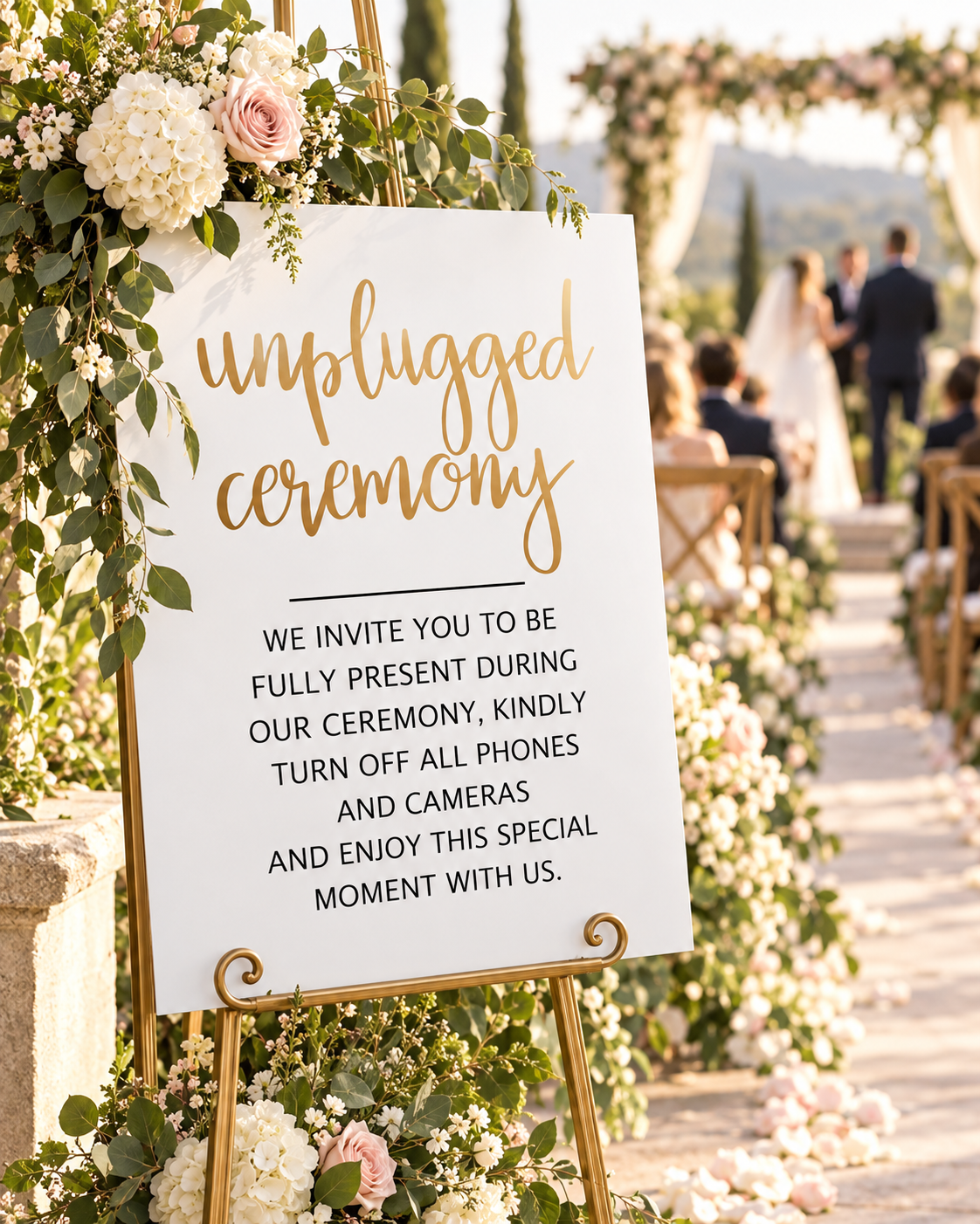 UNPLUGGED CEREMONY SIGN
