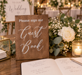WOOD GUEST BOOK SIGN - TABLE SIGN