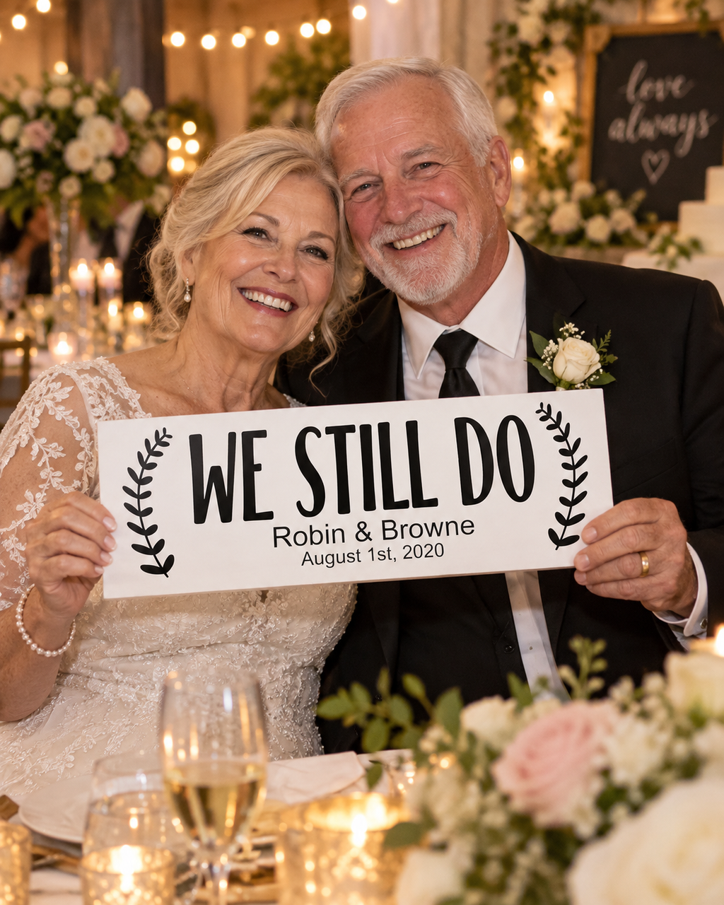 VOW RENEWAL - COMMITMENT CEREMONY COUPLE NAME SIGN